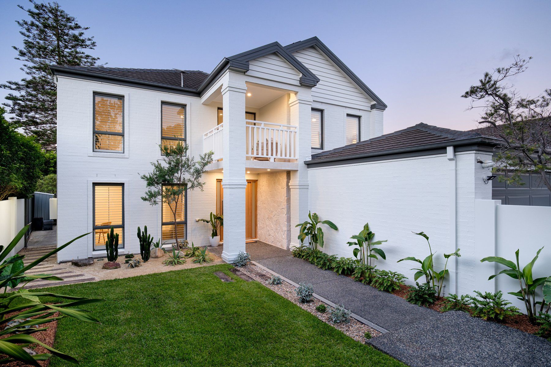Dusk real estate photography, Glebe Road residence Newcastle
